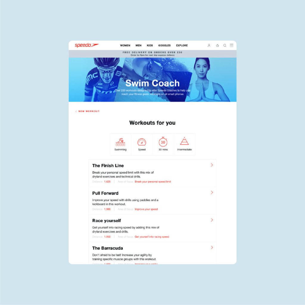 Speedo | Case Study | Framework Design